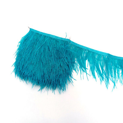 1metrs Krāsa Īstas Strausa spalvas Apdare Lente Bārkstis Plūmes Apģērbam Kleita Šūšana Piegriezumi Rokdarbu piederumi 8-10cm