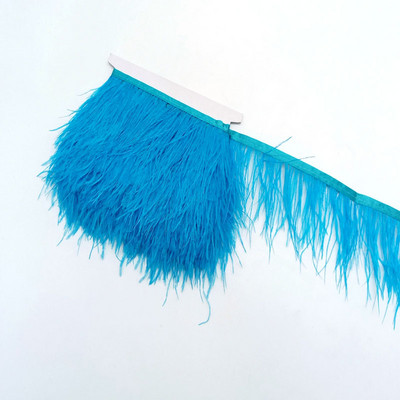 1metrs Krāsa Īstas Strausa spalvas Apdare Lente Bārkstis Plūmes Apģērbam Kleita Šūšana Piegriezumi Rokdarbu piederumi 8-10cm