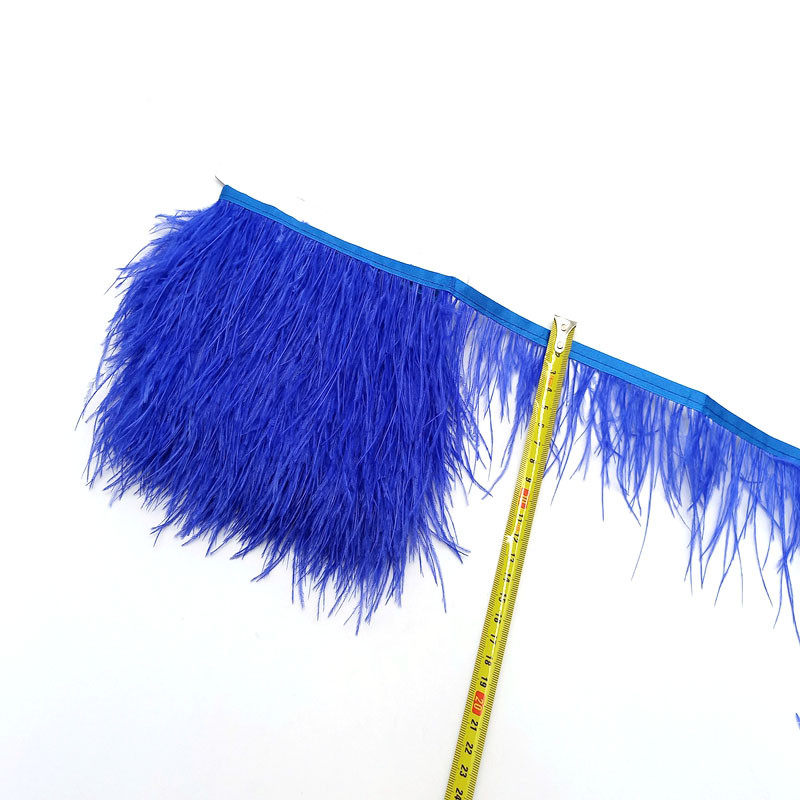 1metrs Krāsa Īstas Strausa spalvas Apdare Lente Bārkstis Plūmes Apģērbam Kleita Šūšana Piegriezumi Rokdarbu piederumi 8-10cm