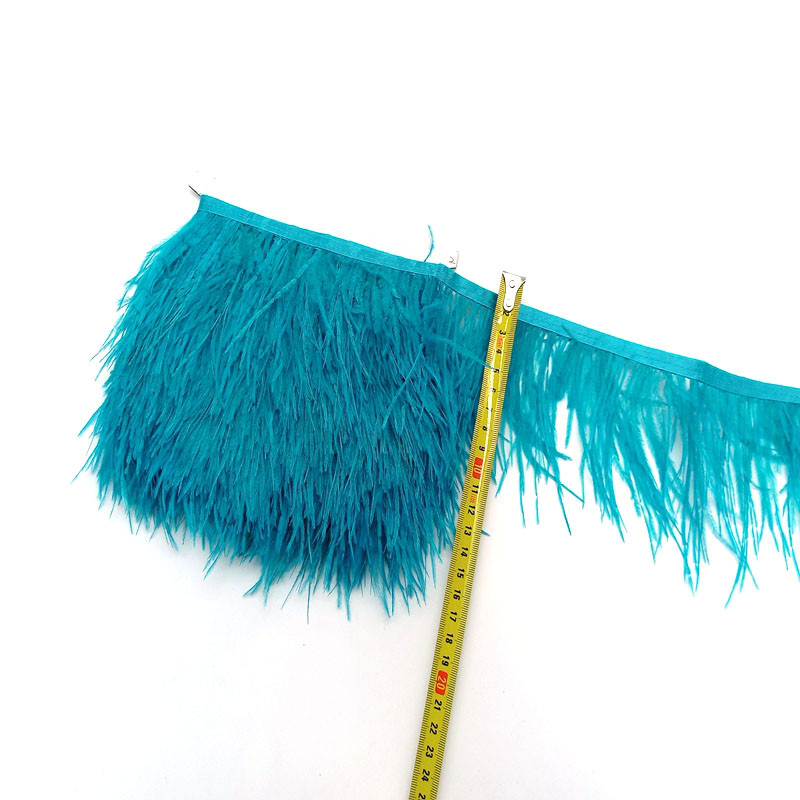 1metrs Krāsa Īstas Strausa spalvas Apdare Lente Bārkstis Plūmes Apģērbam Kleita Šūšana Piegriezumi Rokdarbu piederumi 8-10cm