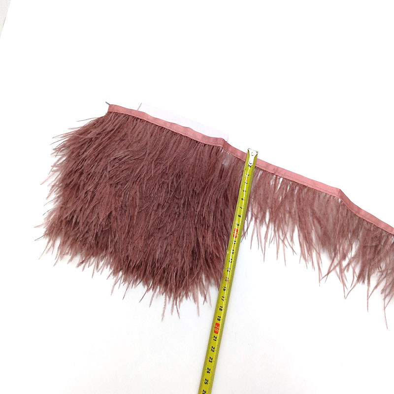 1metrs Krāsa Īstas Strausa spalvas Apdare Lente Bārkstis Plūmes Apģērbam Kleita Šūšana Piegriezumi Rokdarbu piederumi 8-10cm