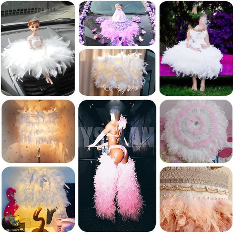 1 jards Turcija Spalvas Apdare rokdarbiem Amatniecība Materiāls Karnevāla dekorēšana DIY Kāzu ballīšu kleitas Materiāli Kostīmi Pluma