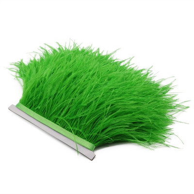 Χονδρική 1M Βαμμένο φτερό στρουθοκαμήλου 6-15cm DIY νυφικό Αξεσουάρ πάρτι Διακόσμηση με λοφίο στρουθοκαμήλου