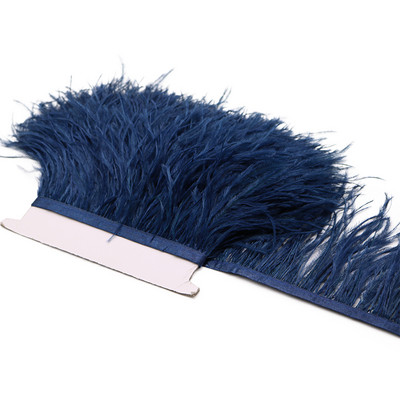 Χονδρική 1M Βαμμένο φτερό στρουθοκαμήλου 6-15cm DIY νυφικό Αξεσουάρ πάρτι Διακόσμηση με λοφίο στρουθοκαμήλου