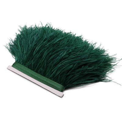 Χονδρική 1M Βαμμένο φτερό στρουθοκαμήλου 6-15cm DIY νυφικό Αξεσουάρ πάρτι Διακόσμηση με λοφίο στρουθοκαμήλου