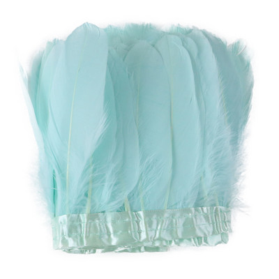 2 meetrit/pakk valge hanesulgede ääris narmad Naturaalsed hanesuled Peokleitide pael Õmblemine Kaunistusvöö 15-20cm