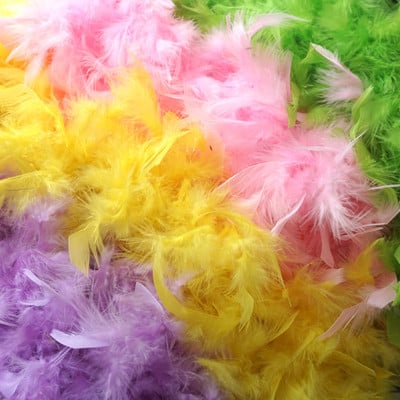 2M pūkuotas kalakutienos plunksnos boas, 40 g „pasidaryk pats“ Marabou plunksnų boa kalėdinių kostiumų karnavaliniai aksesuarai „Marabou Feather Boa“