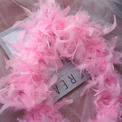 2M pūkains tītara spalvu boa 40g DIY Marabou spalvu boa Ziemassvētku kostīmu karnevāla aksesuāri Marabou spalvu boa