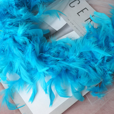 2M pūkains tītara spalvu boa 40g DIY Marabou spalvu boa Ziemassvētku kostīmu karnevāla aksesuāri Marabou spalvu boa