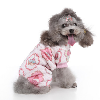 Πιτζάμες για σκύλους κατοικίδιων ζώων Ρούχα μαλακά ζεστά φλις φόρμες για σκύλους Ρούχα για μικρά σκυλιά Κουτάβια γάτες Chihuahua Yorkshire κοστούμι παλτό