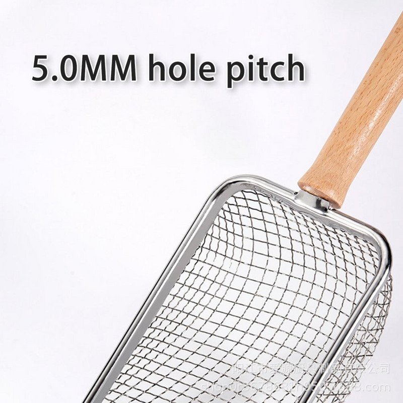 Scooper kaķu pakaiši Scooper Ergonomisks koka rokturis kaķu pakaišu lāpstiņai atkārtoti lietojams dobs sieta dizains daudzfunkcionālam mājdzīvnieku instrumentam