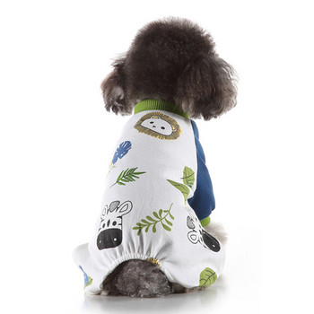Кучешка пижама Дрехи за домашни любимци за малки кучета Котешка пижама Кученце Гащеризон за средни кучета Спално облекло Топли дрехи Палто Йоркшир