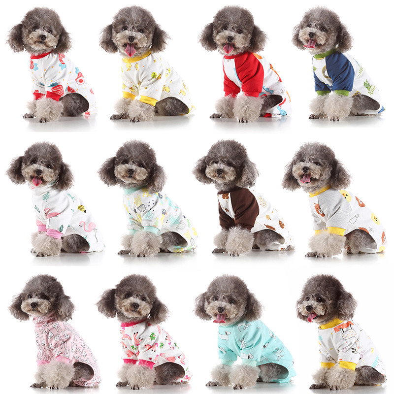 Pijamale pentru câini Îmbrăcăminte pentru animale de companie pentru câini de talie mică Pijama pentru pisici Cățeluș Salopetă pentru câini de talie medie Îmbrăcăminte de dormit Îmbrăcăminte caldă Palton Yorkshir