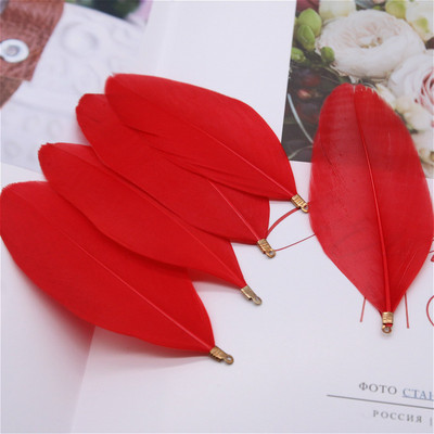 Természetes lúdtoll 6-8 cm-es festett toll színes klip tollak barkácsoláshoz, esküvői dekorációhoz és ékszerkészítéshez