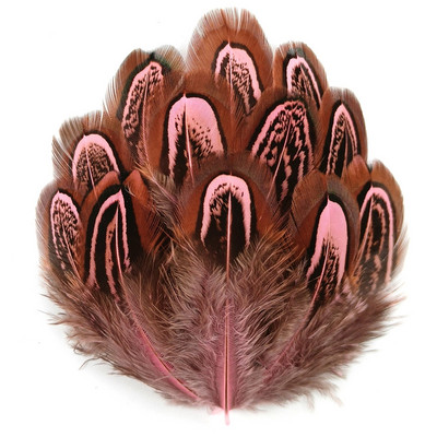 100 db/tétel Színes fácán gyűrűs toll natúr 4-8cm/1.6-3.2" Feather Trim Barkács kiegészítők Plumes Dekoráció kézművesekhez