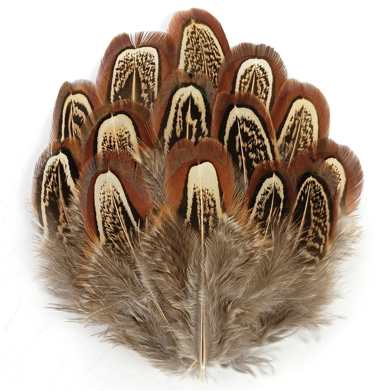 100 db/tétel Színes fácán gyűrűs toll natúr 4-8cm/1.6-3.2" Feather Trim Barkács kiegészítők Plumes Dekoráció kézművesekhez