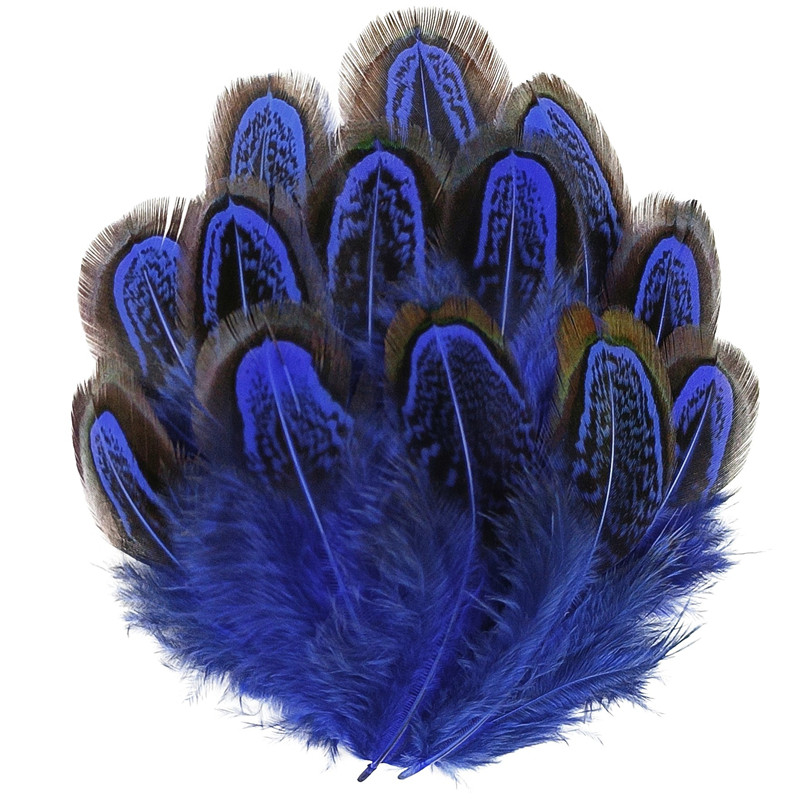 100 db/tétel Színes fácán gyűrűs toll natúr 4-8cm/1.6-3.2" Feather Trim Barkács kiegészítők Plumes Dekoráció kézművesekhez