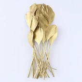 10gb Zelta zosu spalvas rokdarbu piederumiem 15-20cm plumas kāzu ballīte Dekoratīvo rotu izgatavošana Spalvas DIY Amatniecība