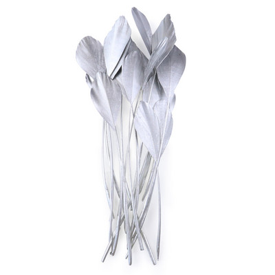 10gb Zelta zosu spalvas rokdarbu piederumiem 15-20cm plumas kāzu ballīte Dekoratīvo rotu izgatavošana Spalvas DIY Amatniecība