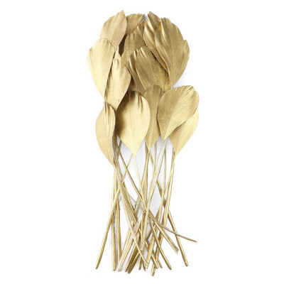 10gb Zelta zosu spalvas rokdarbu piederumiem 15-20cm plumas kāzu ballīte Dekoratīvo rotu izgatavošana Spalvas DIY Amatniecība