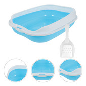 Pārnēsājama pakaišu kaste Maza atkritumu tvertne kaķu piegādei mājdzīvnieku tualete kaķēnu pakaišu panna Mājsaimniecības plastmasas ceļojumi