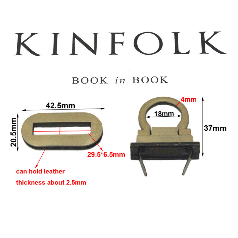 1x Metāla soma, salokāma slēdzene, ovālas formas aizdare Aizdare Sprādzes Ādas amatniecība Sieviešu soma Maks Rokassomu aksesuāri 42mm (1-5/8")