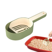 Kaķu pakaišu lāpsta plastmasas kaķu pakaišu lāpsta ar pamatnes grozu Pašattīroša kaķu pakaišu kastes lāpsta kaķēnu tualetes tīrīšanas rīki