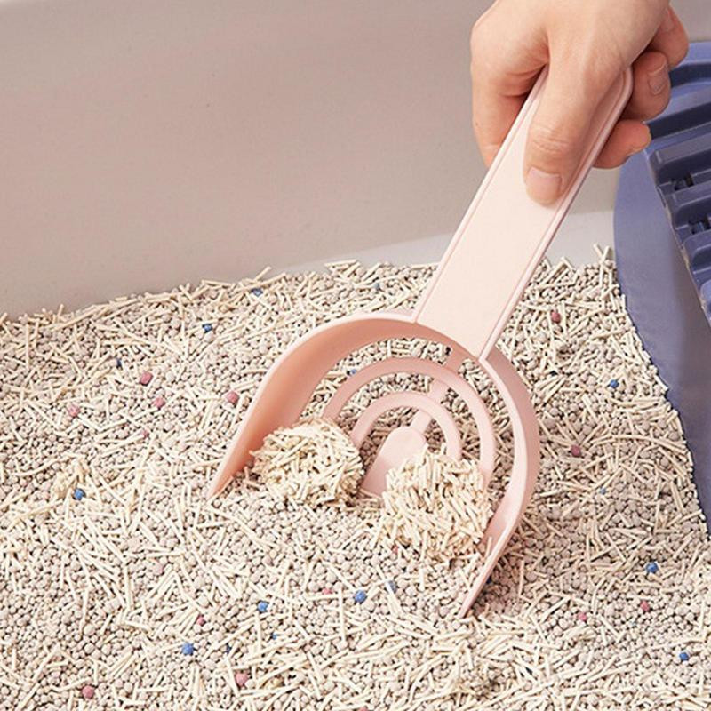 Kaķu pakaišu lāpsta plastmasas kaķu pakaišu lāpsta ar pamatnes grozu Pašattīroša kaķu pakaišu kastes lāpsta kaķēnu tualetes tīrīšanas rīki