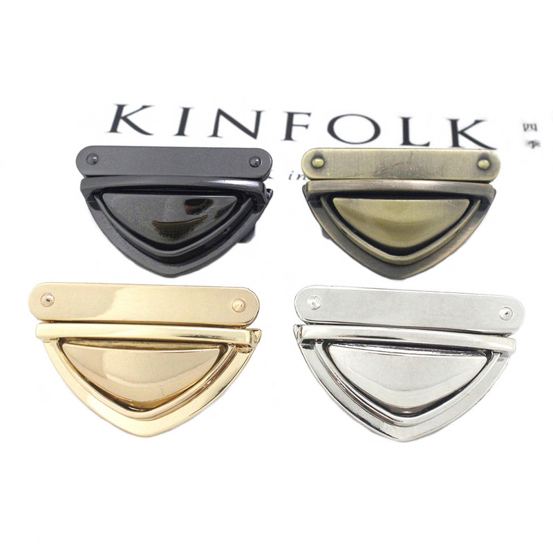 1gab. Metāls, smags spiedošais slēdzenes aizdare Mēlītes slēdzene Ādas amatniecības soma Maks Rokassomiņa Plecu somas aizdare DIY Aparatūras piederumi