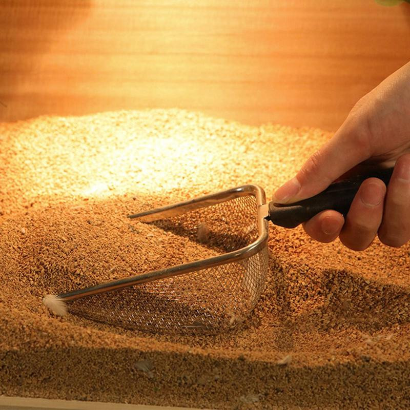 Nerūsējošā tērauda kaķu pakaišu lāpstiņas turētājs Kaķu pakaišu liekšķere kaķiem Metāla pakaišu lāpstiņa kaķu pakaišu kauss — izturīgs rokturis, jauns