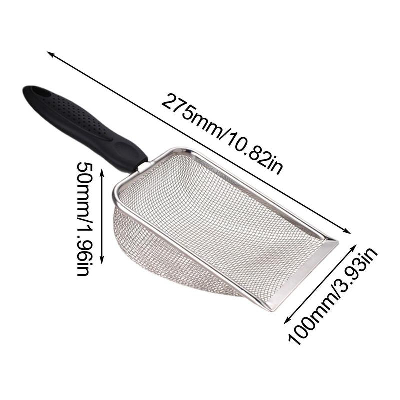 Nerūsējošā tērauda kaķu pakaišu lāpstiņas turētājs Kaķu pakaišu liekšķere kaķiem Metāla pakaišu lāpstiņa kaķu pakaišu kauss — izturīgs rokturis, jauns