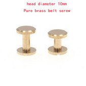 10 komplekti 10 mm plakana galva Cieta misiņa iesiešana Čikāgas Skrūves Naglas Kniedes Fotoalbumam Ādas Amatniecības kniedes Jostas Maks