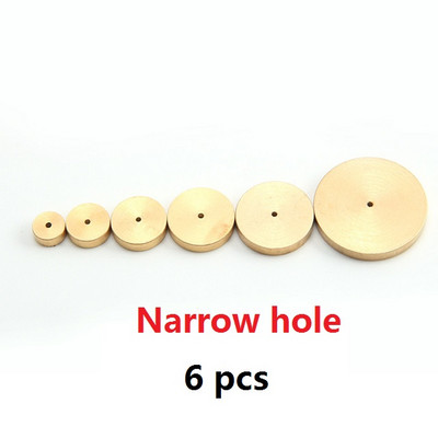 Mjedeni kružni mjerač margine Široke i uske rupe Ručno označavanje ruba mjerača pozicioniranja DIY kožni okrugli set od 6 komada