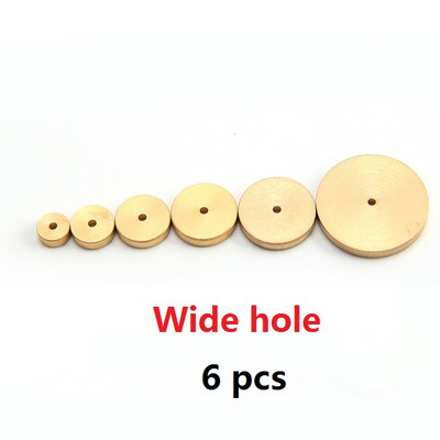 Mjedeni kružni mjerač margine Široke i uske rupe Ručno označavanje ruba mjerača pozicioniranja DIY kožni okrugli set od 6 komada