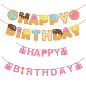 Boldog születésnapot zászló transzparens rajzfilm állat papír sármány gyerekek születésnapi parti dekoráció baba zuhany kellékek