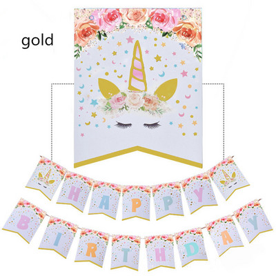 Boldog születésnapot zászló transzparens rajzfilm állat papír sármány gyerekek születésnapi parti dekoráció baba zuhany kellékek