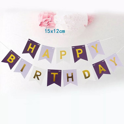 Boldog születésnapot zászló transzparens rajzfilm állat papír sármány gyerekek születésnapi parti dekoráció baba zuhany kellékek