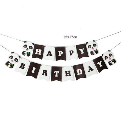 Boldog születésnapot zászló transzparens rajzfilm állat papír sármány gyerekek születésnapi parti dekoráció baba zuhany kellékek