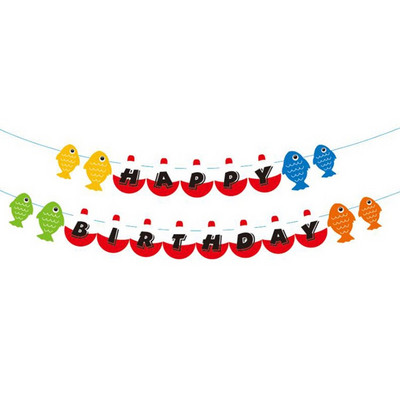 Boldog születésnapot zászló transzparens rajzfilm állat papír sármány gyerekek születésnapi parti dekoráció baba zuhany kellékek