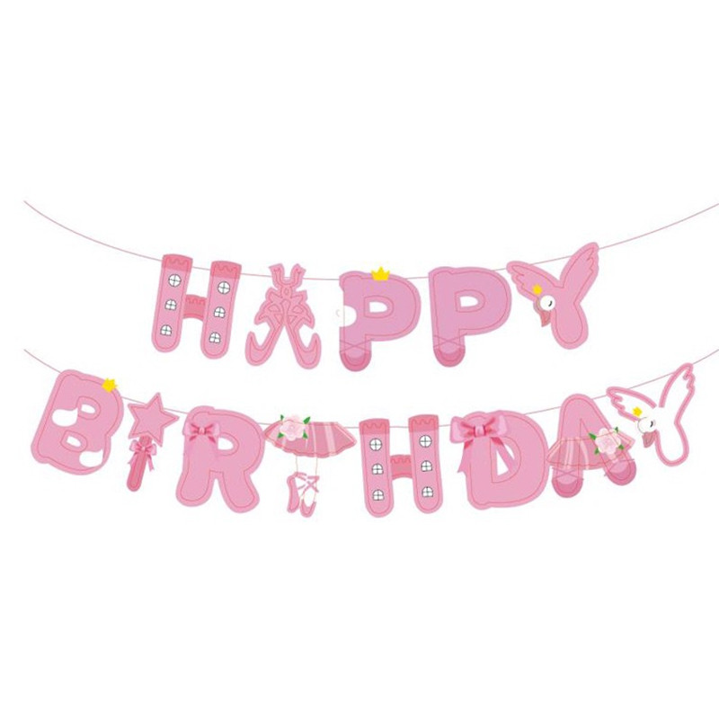 Boldog születésnapot zászló transzparens rajzfilm állat papír sármány gyerekek születésnapi parti dekoráció baba zuhany kellékek