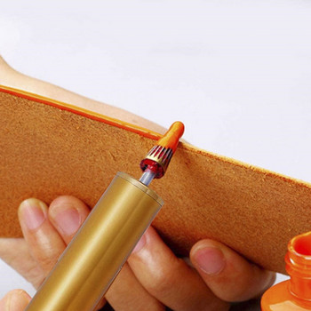 Dailylike Leather Edge Dye Pen, Dual Head Brass Head Leather Edge Oil Gluing Dye Pen Leather Tool for Craft DIY 1 бр.