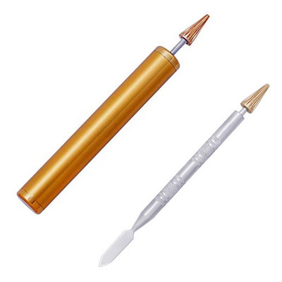 Dailylike Leather Edge Dye Pen, Dual Head Brass Head Leather Edge Oil Gluing Dye Pen Leather Tool for Craft DIY 1 бр.