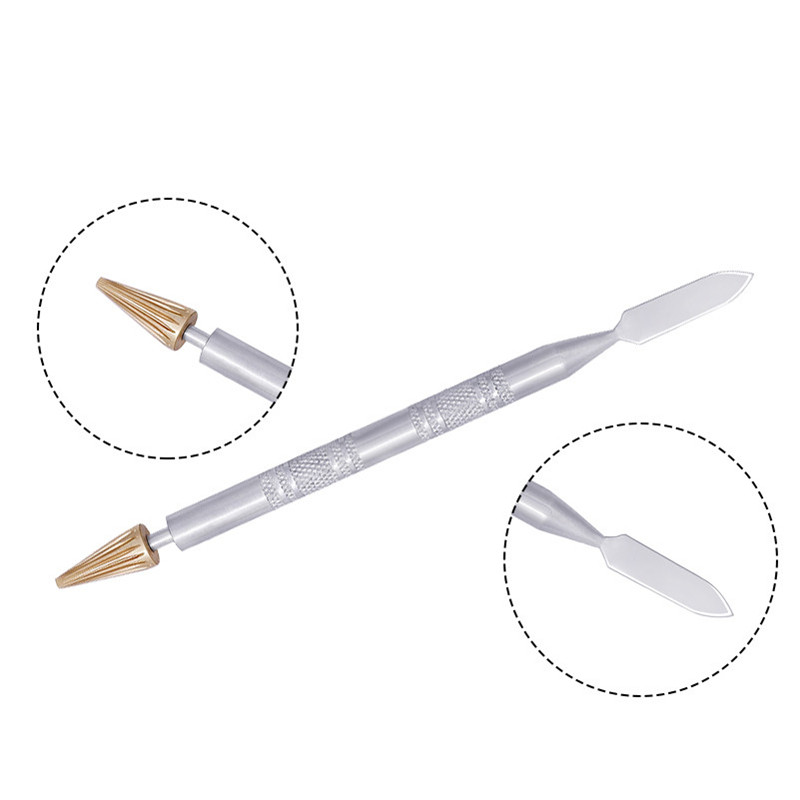 Dailylike ādas malu krāsošanas pildspalva ar divu galviņu misiņa galvu ādas malu eļļas līmēšanas krāsas pildspalva Ādas rīks amatniecībai, DIY 1 gab.