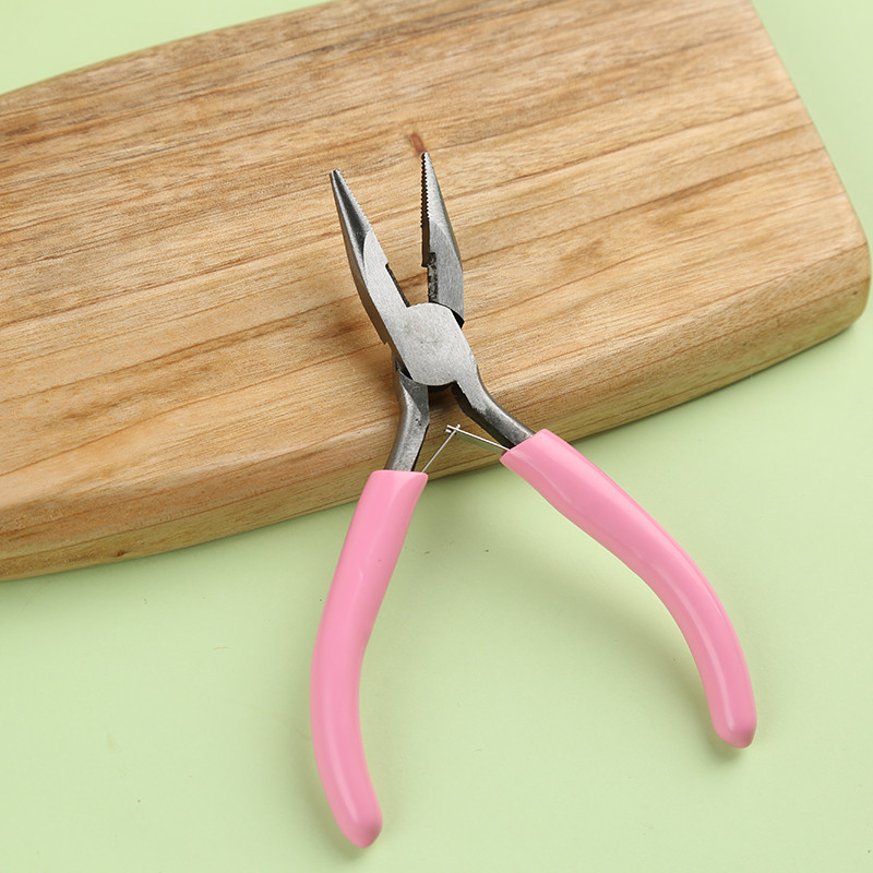 Fenrry 4 fajta 4,8 hüvelykes mini tűfogó, kerek hajlított tű orrvágó kézi gyöngyfűző szigetelt fogó barkács ékszerekhez