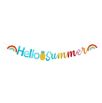 Havaju reklāmkarogs Garland varavīksnes ananāss Havaju ballīšu dekorācijas vasaras tropu ballīšu dekors Džungļu safari ballīšu dekors Luau