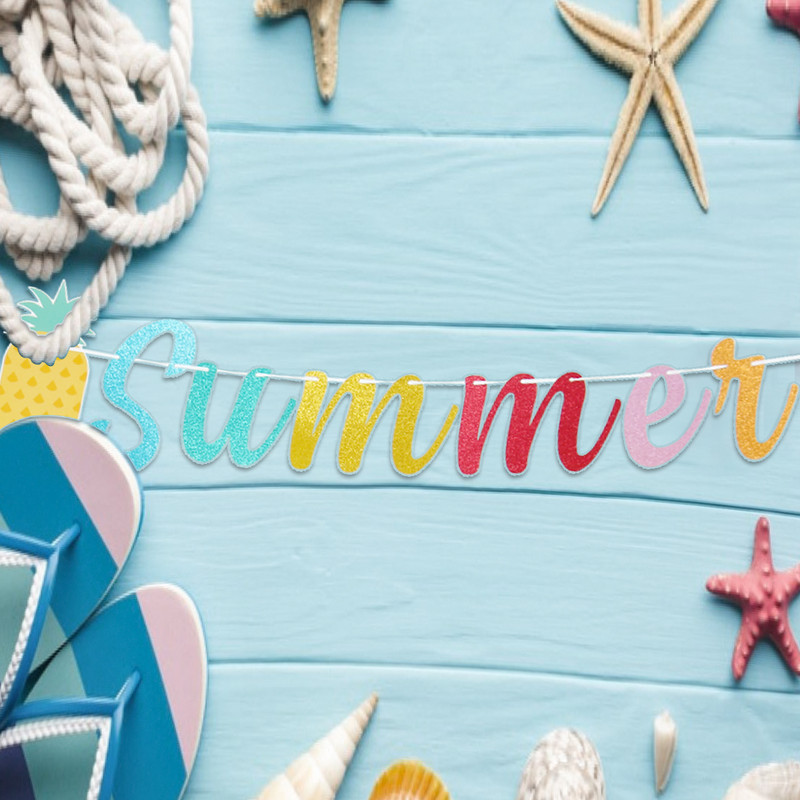 Havaju reklāmkarogs Garland varavīksnes ananāss Havaju ballīšu dekorācijas vasaras tropu ballīšu dekors Džungļu safari ballīšu dekors Luau