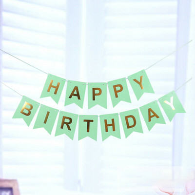 1 gab. Mirdzošs papīrs Daudz laimes dzimšanas dienas reklāmkarogi Garland Karogs Bērnu dzimšanas dienas ballītes noformējums Foto kabīnes ballītes piekārtiem dekoru piederumi