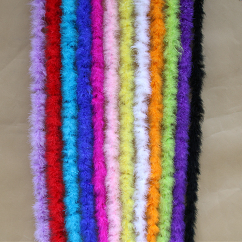 Pureće perje Boa Fluffy Plumas Uže Šal Odjeća Kostimi Vjenčane dekoracije Nastup Ples Nojevo perje Tanak 2 metra