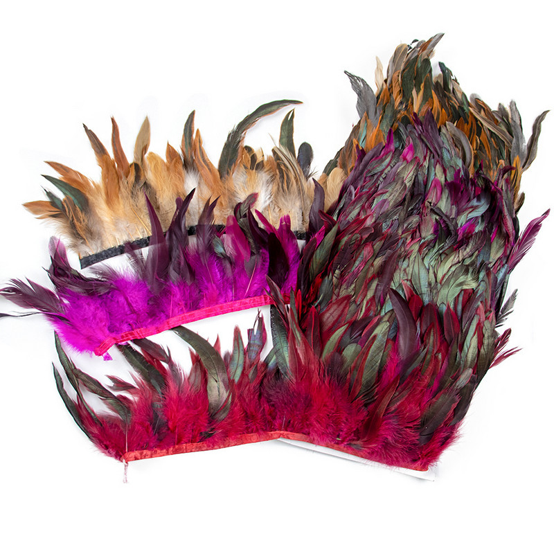 1 m természetes csirke kakas toll díszítő rojt 13-18 cm szalag pulyka fácán tollak díszítés varrás Ruha parti dekoráció kézműves