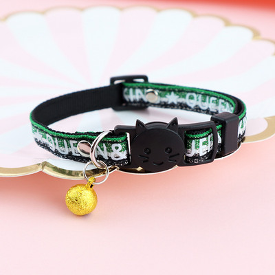 Állítható macskanyakörv, bojtokkal és csengőkkel díszített kisállatnyakörv Színes kockás jacquard mintás nyakörv macskakutya kellékekhez